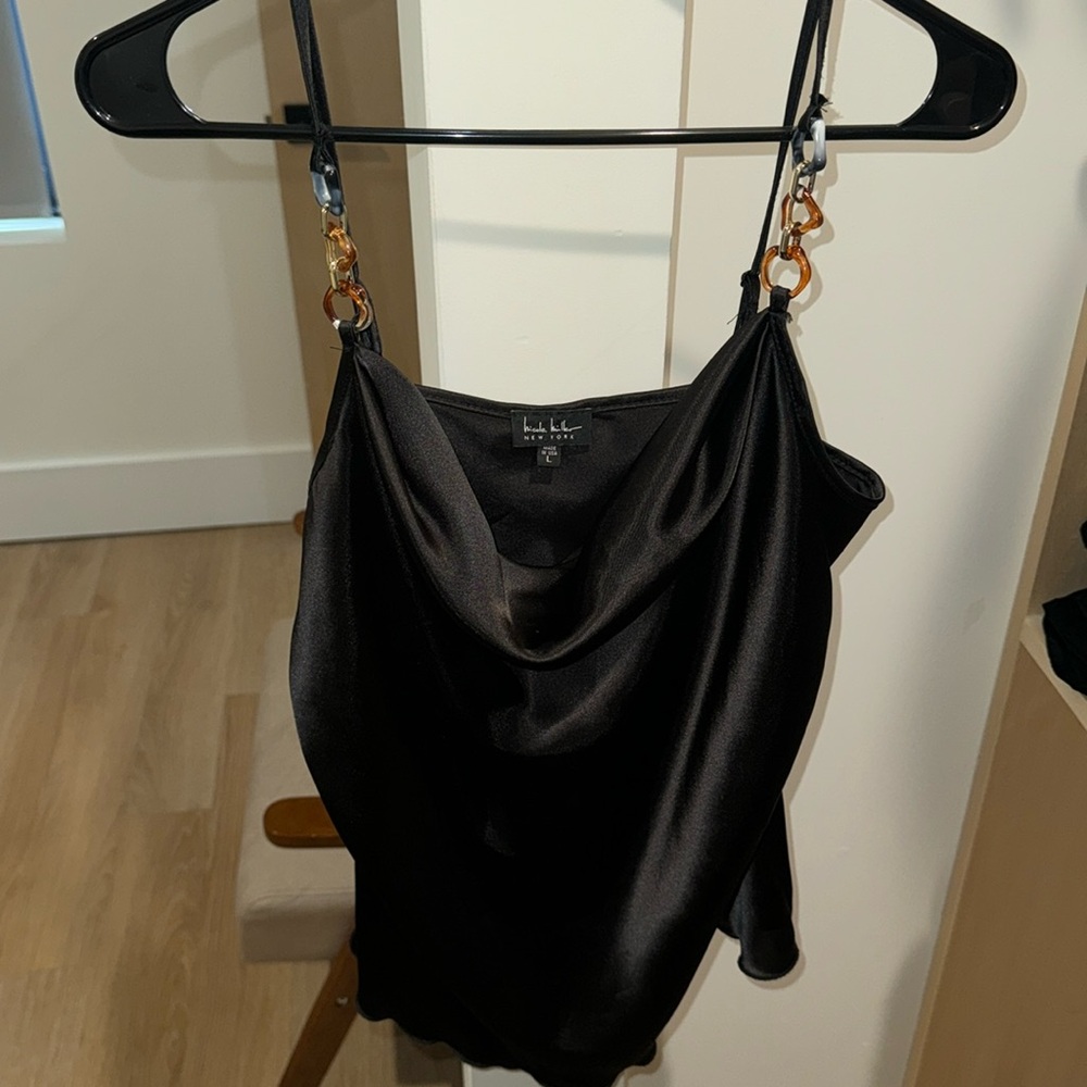 Black silky top